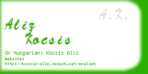 aliz kocsis business card